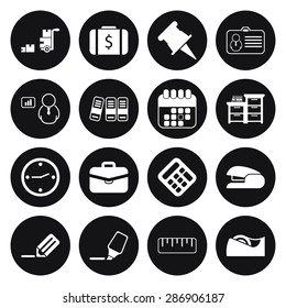 Vector illustration of office set icon