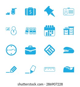 Vector illustration of office set icon