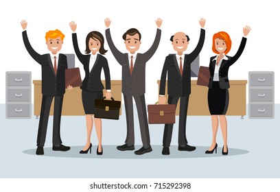 Vector Illustration Office Staff Stock Vector (Royalty Free) 715292398 ...