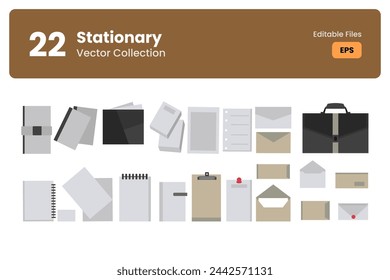 Vector Illustration of Office Stationery Illustration