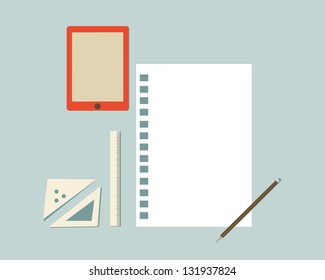 Vector Illustration of a Office Supplies