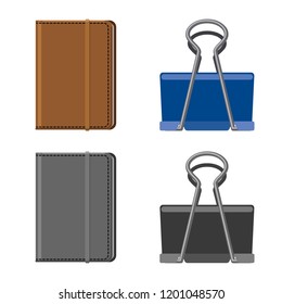 Vector illustration of office and supply icon. Set of office and school vector icon for stock.