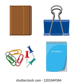 Vector illustration of office and supply icon. Collection of office and school stock vector illustration.