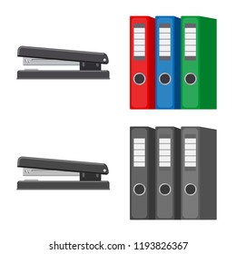 Vector illustration of office and supply symbol. Collection of office and school vector icon for stock.