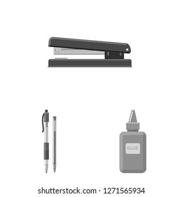 Vector illustration of office and supply symbol. Collection of office and school vector icon for stock.