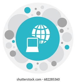 Vector Illustration Of Office Symbol On Notebook Icon. Premium Quality Isolated World  Element In Trendy Flat Style.