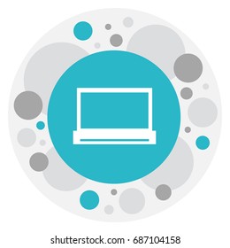 Vector Illustration Of Office Symbol On Display Icon. Premium Quality Isolated Monitor Element In Trendy Flat Style.