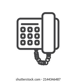 vector illustration of office telephone, home telephone.