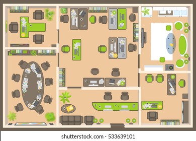 Top View Office Table Stock Vectors, Images & Vector Art | Shutterstock