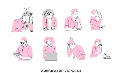 Vektor-Illustration von Büroangestellten