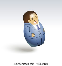 Vector illustration of an office worker