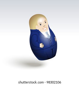 Vector illustration of an office worker
