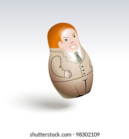 Vector illustration of an office worker