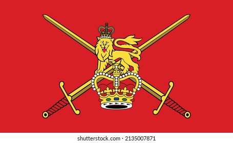 Vector Illustration Of The Official British Army Core Flag