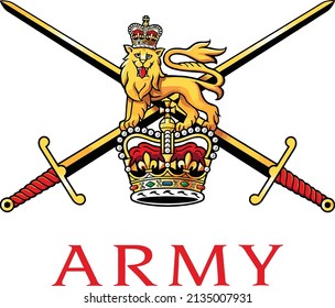 Vector illustration of the official British Army Crest