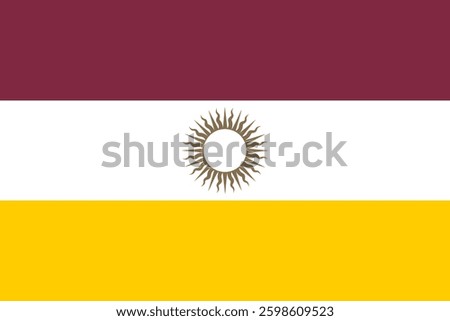 Vector illustration of the official flag of Cordoba, Argentina. A high-quality emblem symbolizing the city's heritage and identity. Perfect for historical, political, and cultural projects