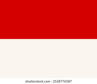 Ilustración vectorial de la bandera oficial de Mónaco. Este diseño de alta calidad presenta los colores nacionales rojo y blanco, perfecto para su uso en proyectos patrióticos, gubernamentales y culturales