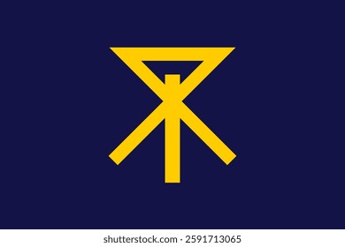 Vector illustration of the official flag of Osaka, Japan. A high-quality emblem representing the city's history, culture, and identity. Perfect for educational, historical, and official design project