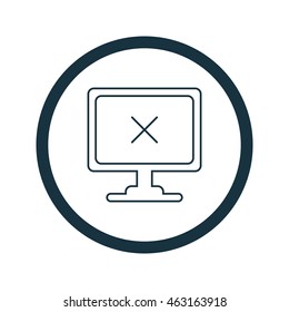 Vector illustration of offline computer icon