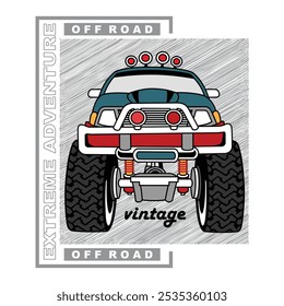 vector illustration of off-road car