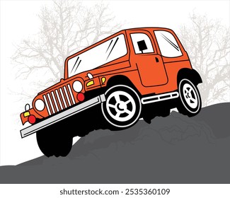 vector illustration of off-road car