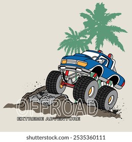 vector illustration of off-road car