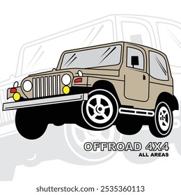 vector illustration of off-road car