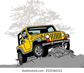 vector illustration of off-road car