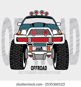 vector illustration of off-road car