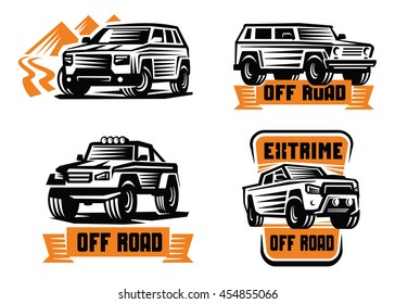 vector illustration of a off-road suv car