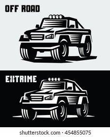 vector illustration of a off-road suv car