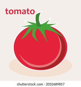 ilustración vectorial de tomate rojo 