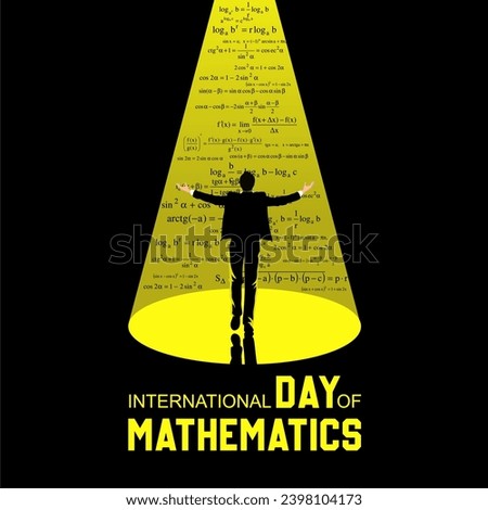 Vector illustration ofVector illustration of International Mathematics Day