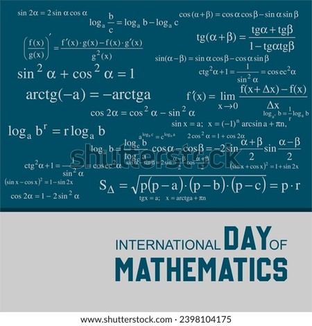Vector illustration ofVector illustration of International Mathematics Day