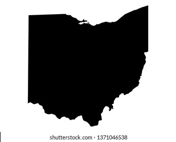 vector illustration of Ohio map 