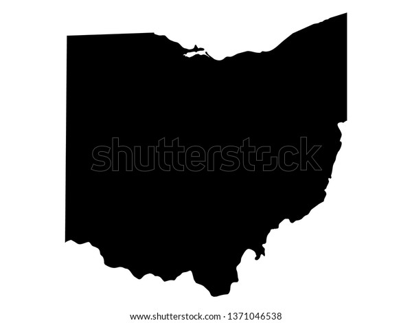 Vector Illustration Ohio Map Stock Vector (Royalty Free) 1371046538