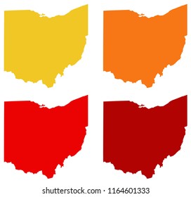 vector illustration of Ohio maps