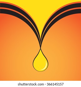 vector illustration with oil drop