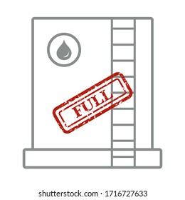 Vector illustration Oil industry Economic crisis. Crowded storage. Oil storage problem. Falling global oil demand. Market crash WTI West Texas Intermediate Drop prices to negative value Design for web