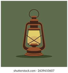 A vector illustration of an oil lantern, perfect for vintage themes