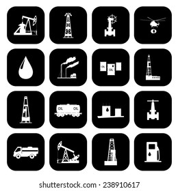 Vector illustration the oil and petroleum icon set.