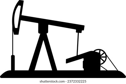 vector illustration of an oil platform on a transparent background