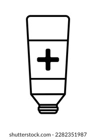 vector illustration of ointment icon in line style on white background