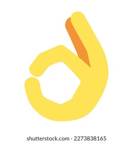 Vector illustration of the OK Hand cartoon