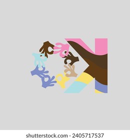 vector illustration of the ok logo