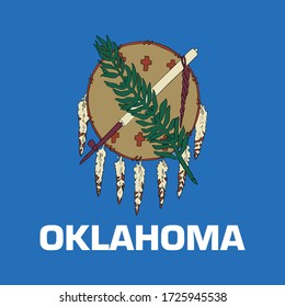 vector illustration of Oklahoma flag