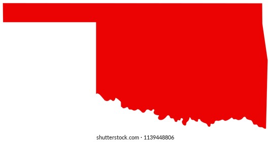 vector illustration of Oklahoma map