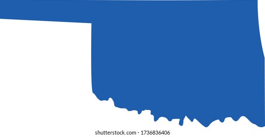 ilustración vectorial del mapa de Oklahoma