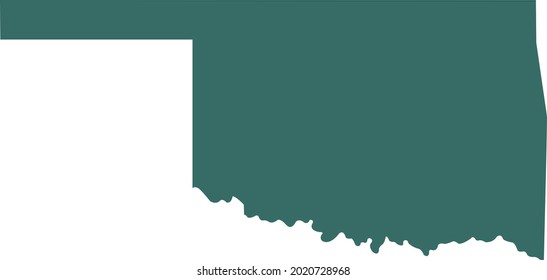vector illustration of Oklahoma map