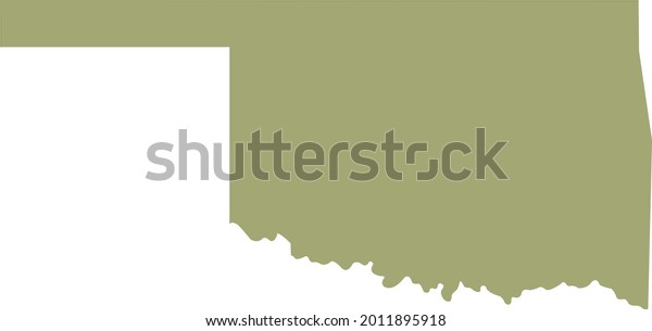 Vector Illustration Oklahoma Map Stock Vector (Royalty Free) 2011895918 ...